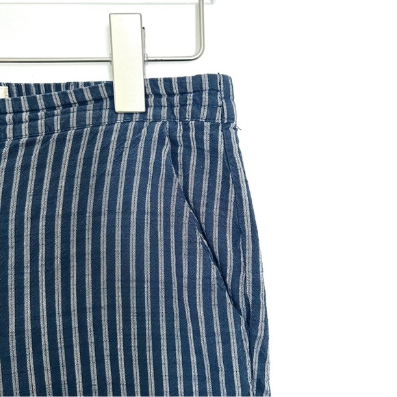 Marine Layer Allison Ankle Pant Stripe Trouser Euro Coastal Blue Size Medium - Picture 5 of 16